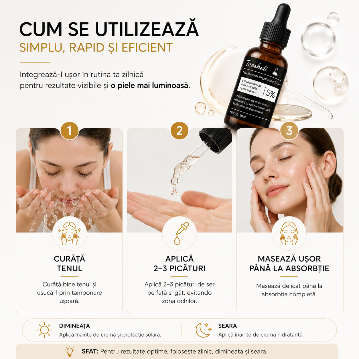 Ser Iluminator cu Niacinamidă 5% și Alpha-Arbutin